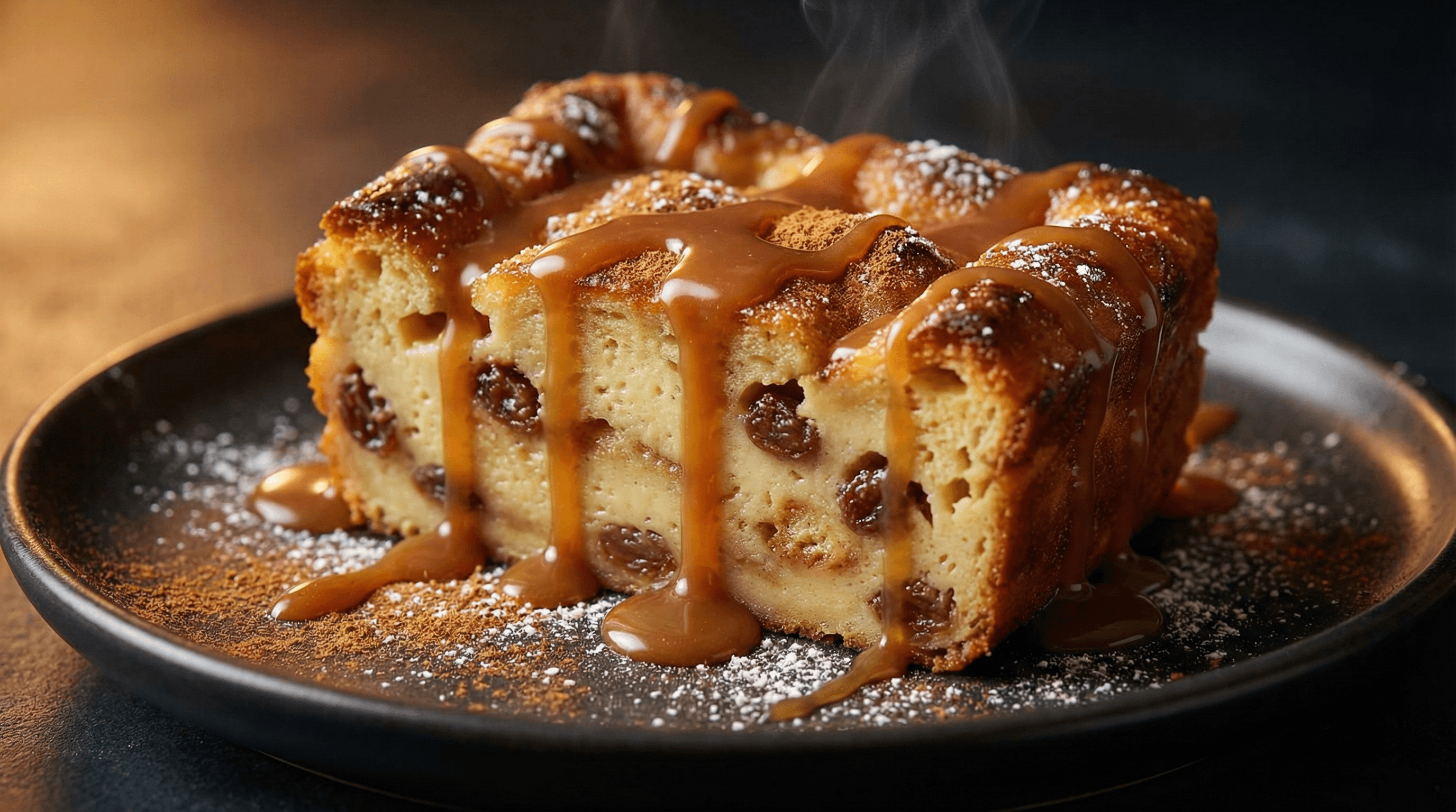 Bread pudding slice