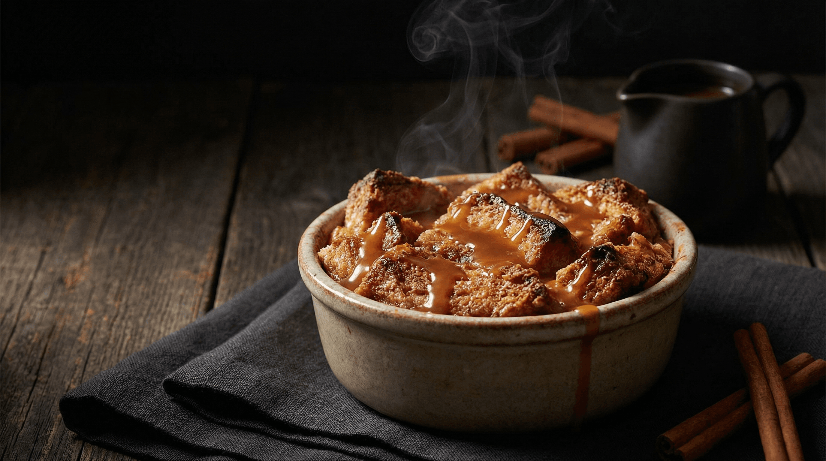 Coconut lime rum bread pudding